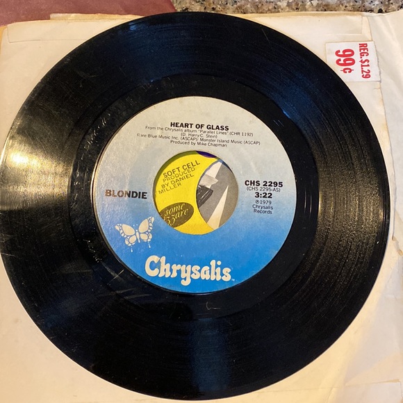Lot of 2 45 RPM vinyl records from the 80’s-Blonde “Call Me” & “Heart of Glass” - Picture 5 of 8